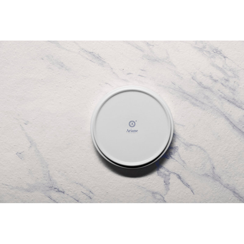 Assiette en porcelaine | Assiette plate empilable | 5,91 x 5,91 x 1,02 po
