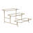 Gibson Home Gracious Dining Dinnerware, 3-Tier Rectangle Plate Serving Set with Gold Metal Stand, White