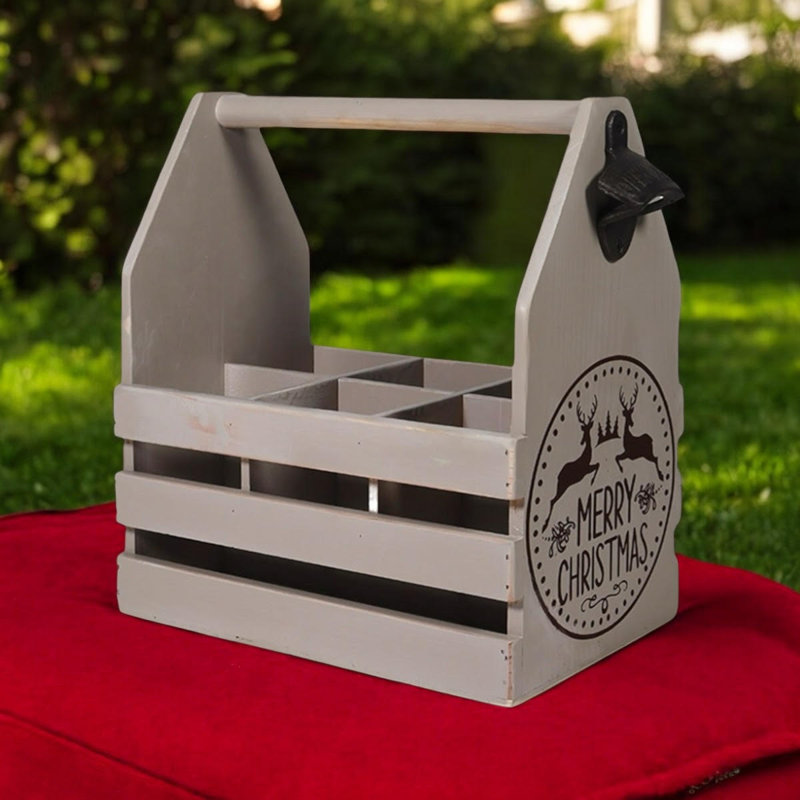 Anjelica 6 Bottle Tabletop Wine Bottle Rack, Grey