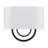2 Light Bronze Large ADA Sconce With Hand Crafted Off-White Fabric Shade-884744090