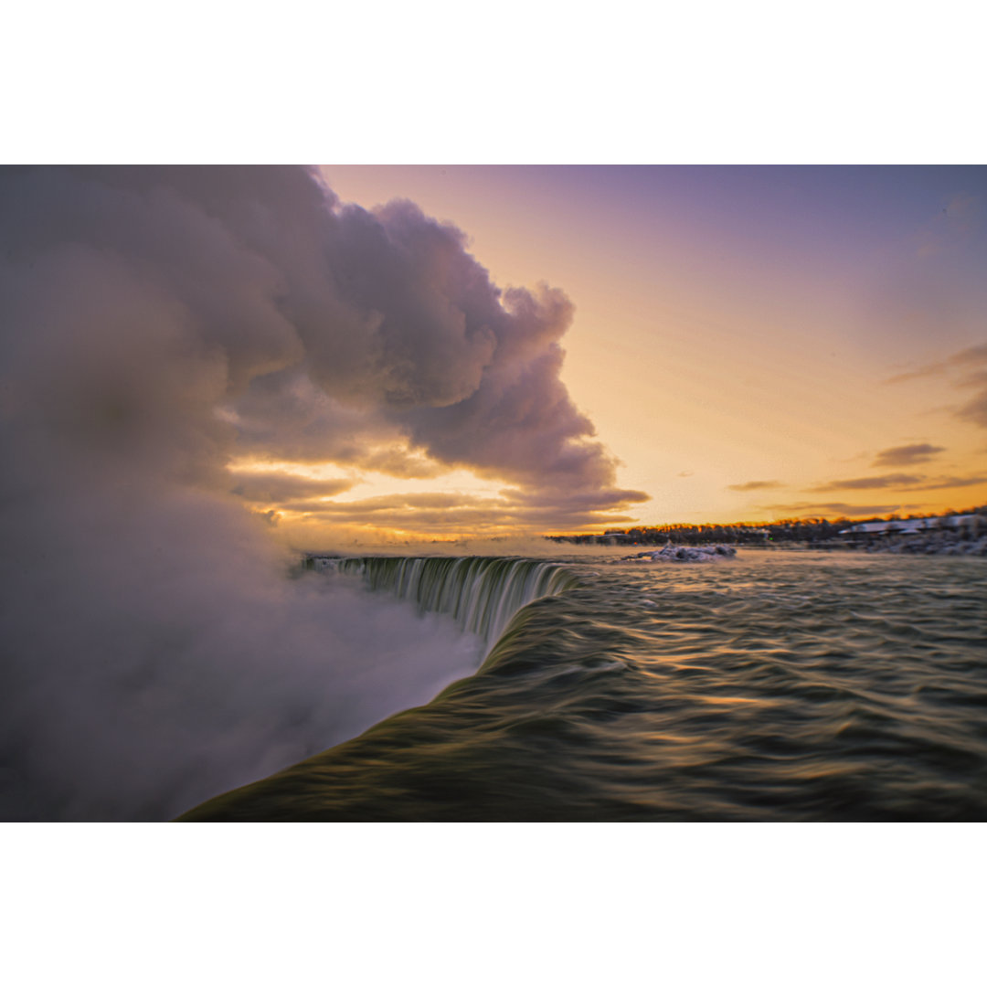 Sonnenuntergang am Niagarafall - Leinwandbild