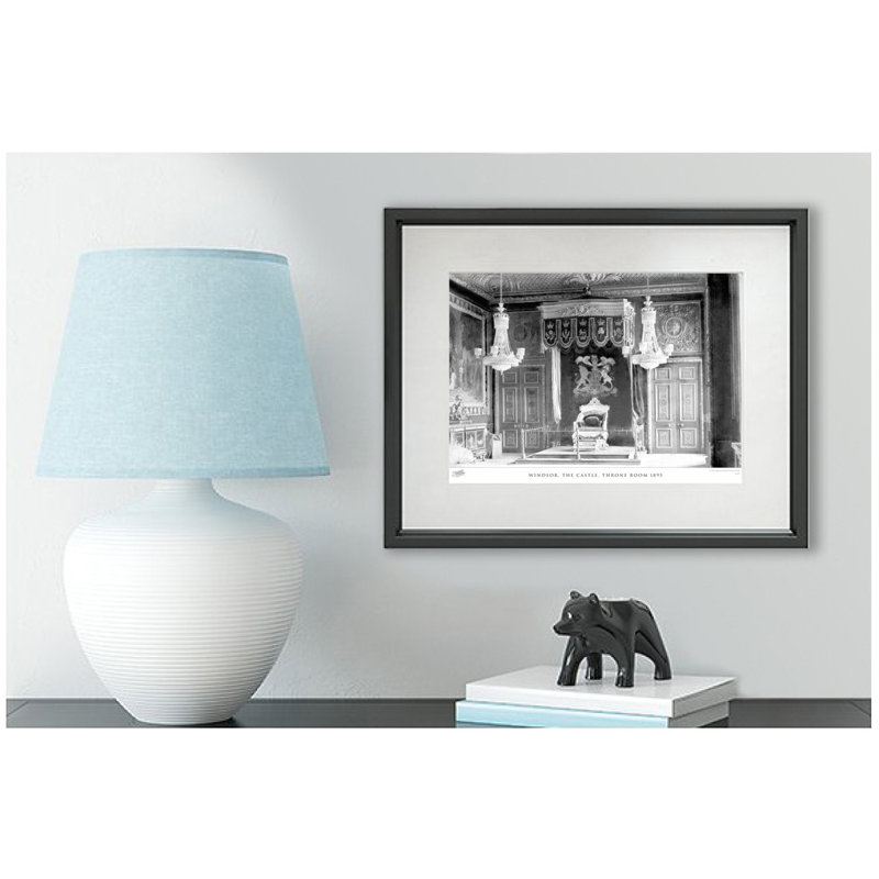 Windsor, the Castle, Throne Room 1895 1 Piece Single Picture Frame Wall Art, 45cm H x 60cm W x 2.3cm D