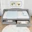 Twin XL 2 Drawers Upholstered Daybed with LED Belt-1614207059