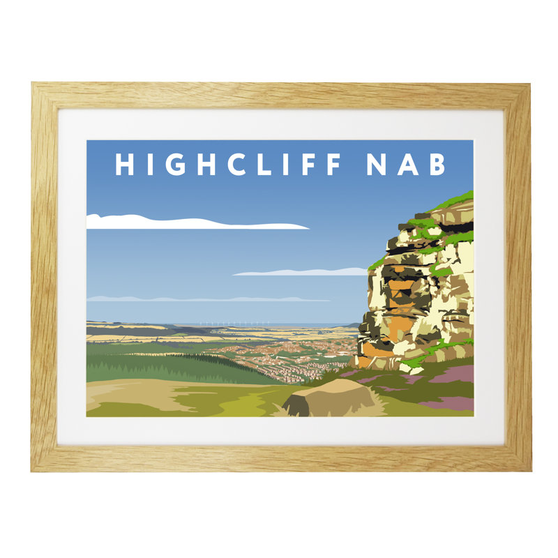 Highcliff Nab 1 Piece Wall Art, 33.5 cm H x 43.5 cm W x 2.2 cm D, Oak Wood Frame