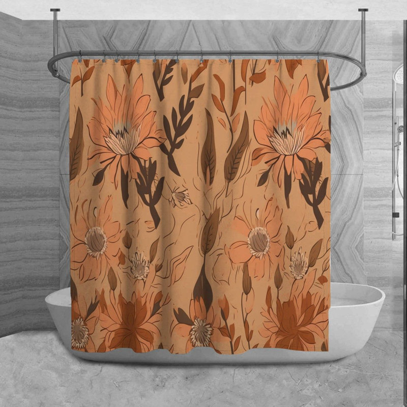 Drumfin Microfiber Shower Curtain, 73" H x 70" W
