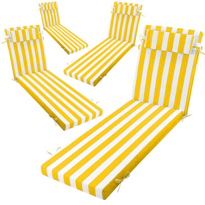 4ps 3-inch Thick Outdoor Lounge Chair Cushion-waterproof And Colorfast, Suitable For Most 80-inch Pool Terrace Chairs.