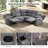 Watertown 7 - Piece Modern and Overstuffed Soft Breathable Fabric Manual Reclining Sectional