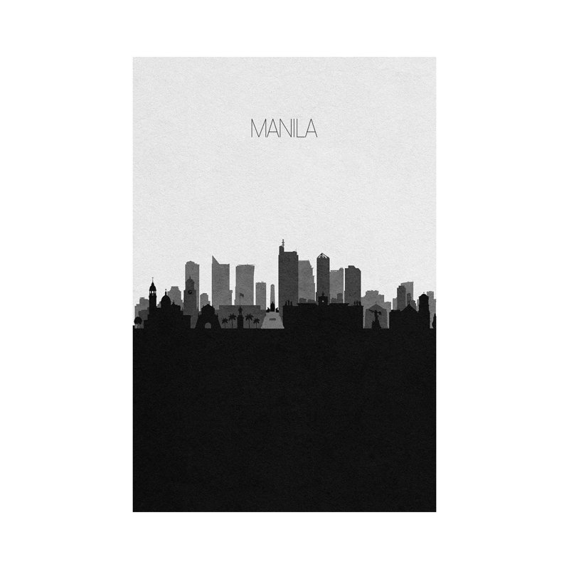 Manila, Philippines City Skyline by Ayse Deniz Akerman - Print on Canvas, Wrapped Canvas, 152.4cm H x 101.6cm W x 3.81cm D