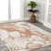 Clemencio Abstract Marbled Modern Orange/Cream Rug