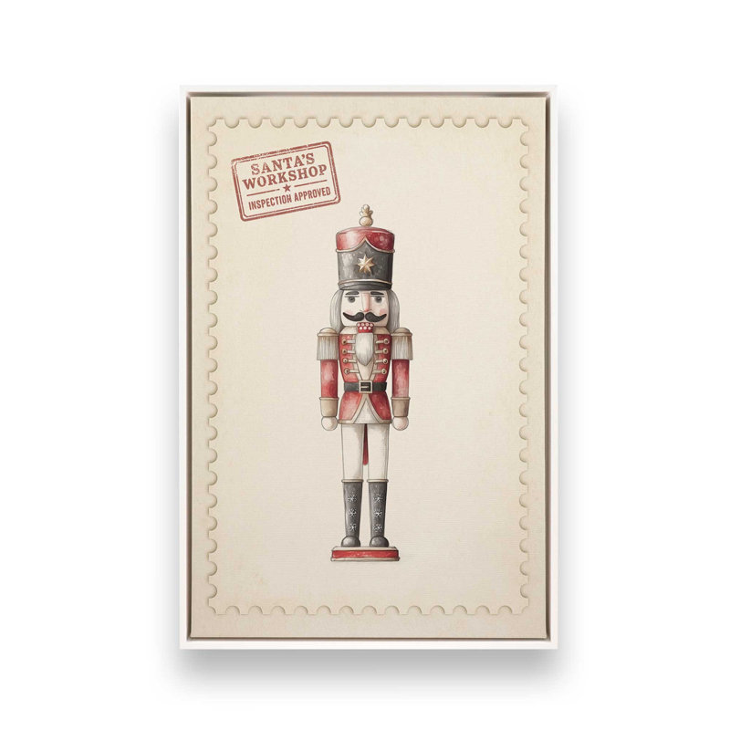 Nutcracker Post Canvas Art Print, 18.75" H x 12.75" W, Opaque White