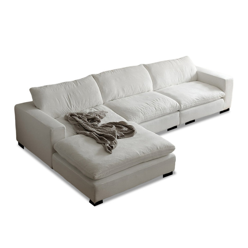 White 100% Polyester Modular Sofa cushion couch