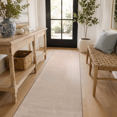 Tapis crème antidérapant Linear Block