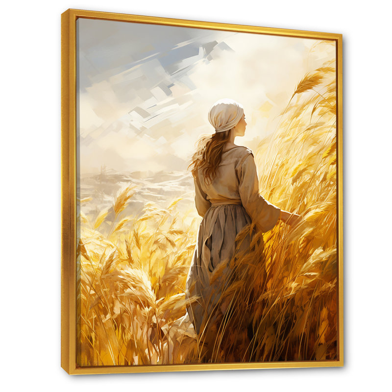Impression de toile sur toile, Cadre flottant doré, 20" H x 12" W