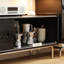 Meuble télé moderne en bois massif noir-1953356102