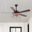 Ventilateur de plafond standard à 5 pales 52 po Sherranda avec télécommande et ensemble d'éclairage inclus-1512206592