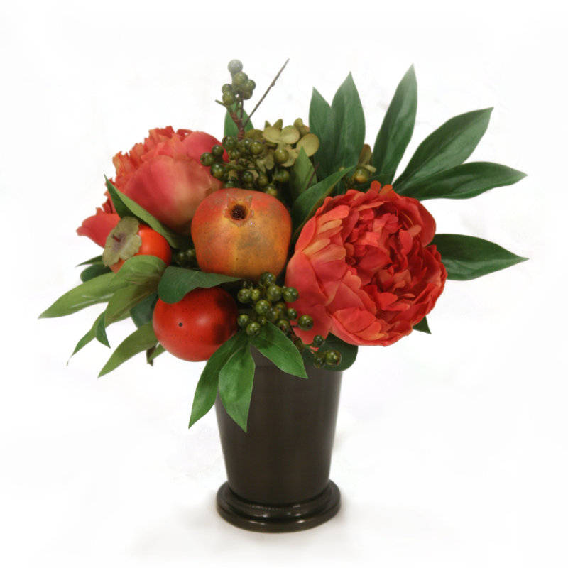 Hydrangea And Peony In Small Juliet Cup