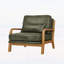 Chaise longue en bois classique avec accoudoirs élégants et tissu respirant pour un confort et une polyvalence ultimes-435933122