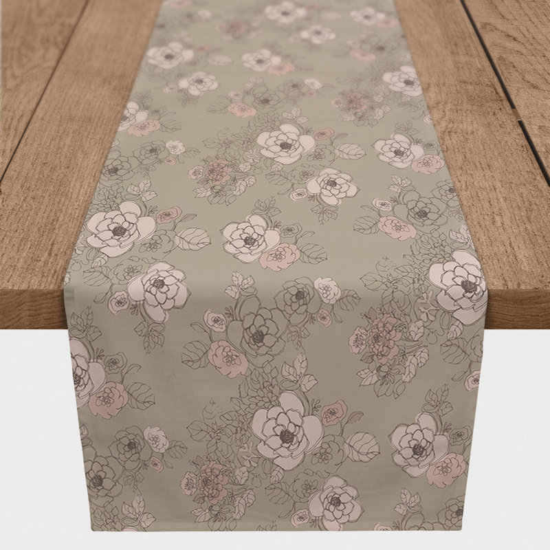 Chemin de table Arminia, 90 po x 16 po, Brun
