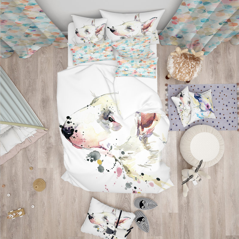 Ensemble de housse de couette moderne et contemporaine, Housse simple + 1 taie décorative