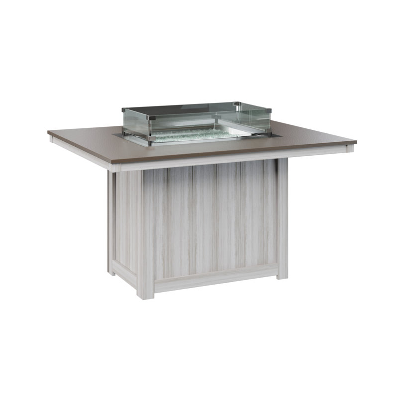 Foyer de table rectangulaire 54 po Berlin Gardens Donoma, H 30 po x l 41 po x P 54 po, Bronze martelé avec base coquillage