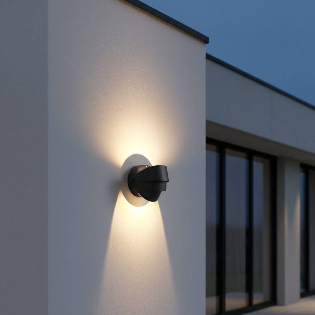Rackhams Black 6 Watt Shell Design Modern Outdoor Wall Lamp - Image 3