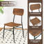 Ensemble de table de salle à manger 3 pièces pour 2 tables carrées en bois avec structure en métal