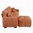 110" Modular Sectional Sofa, Movable Ottoman