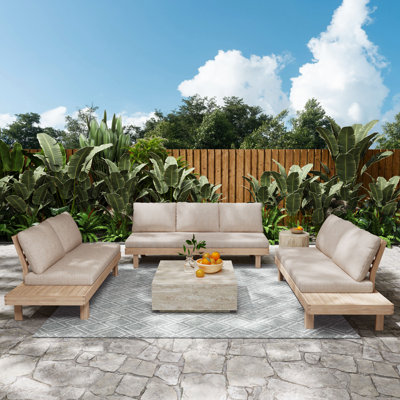 Abhipsa 3 Piece Sectional Seating Group With Cushions by NFusion