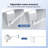 17 Inch Toilet Seat & Dual Nozzle Non-Electric Bidet Attachment Combo, Soft Close Heavy Duty Toilet Seat with Self-Cleaning Nozzles, Adjustable Water Pressure, Leak-Proof & Tool-Free Installation