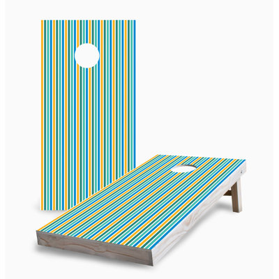 Stripe Pattern 2x4 Cornhole Board Set | Includes (2) Boards (8) Bags & Optional Accessories