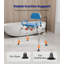 Chaise de douche coulissante, banc de transfert de baignoire pivotant, banc de douche à hauteur réglable pour personnes âgées, banc de bain avec accoudoirs et siège rembourré pivotant
