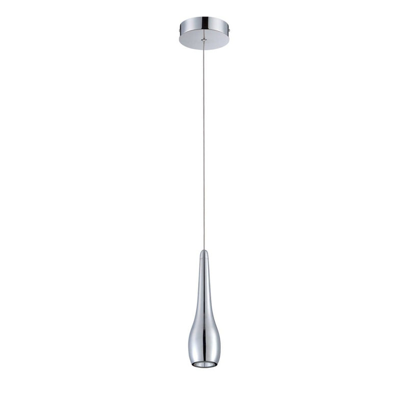Luminaire suspendu 1 lumière AVILA - Design métallique moderne, GU-10, 50 W, Chrome chrome