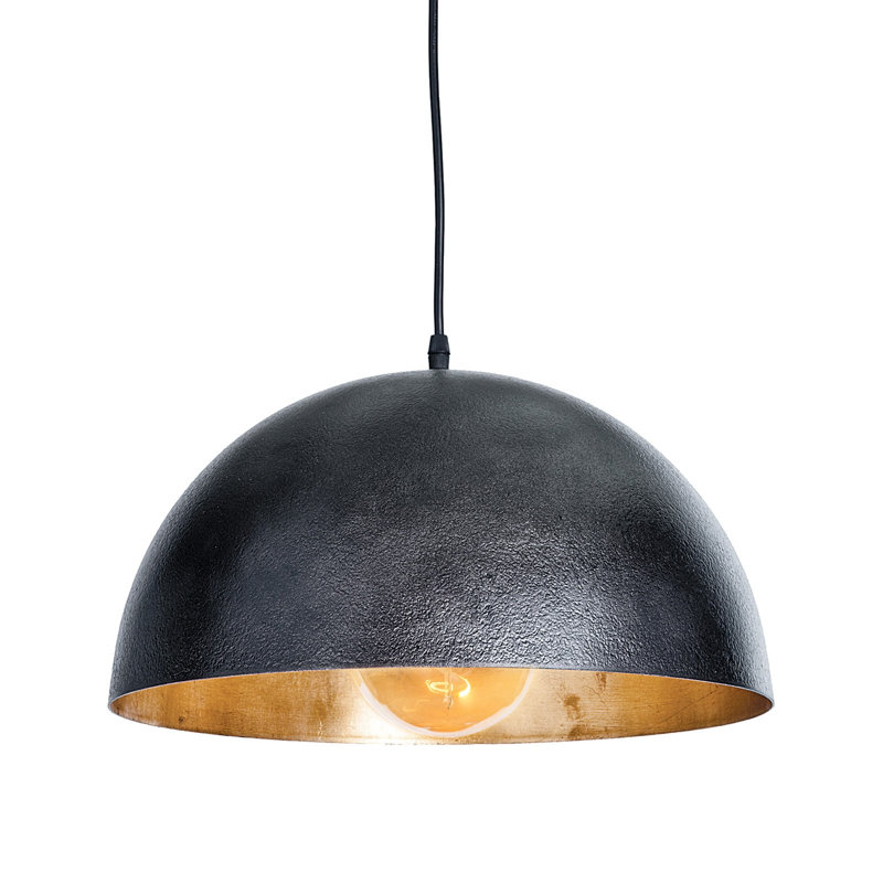 Luminaire suspendu Sigmund, H 9 po x l 15 po x P 15 po, Acier noirci