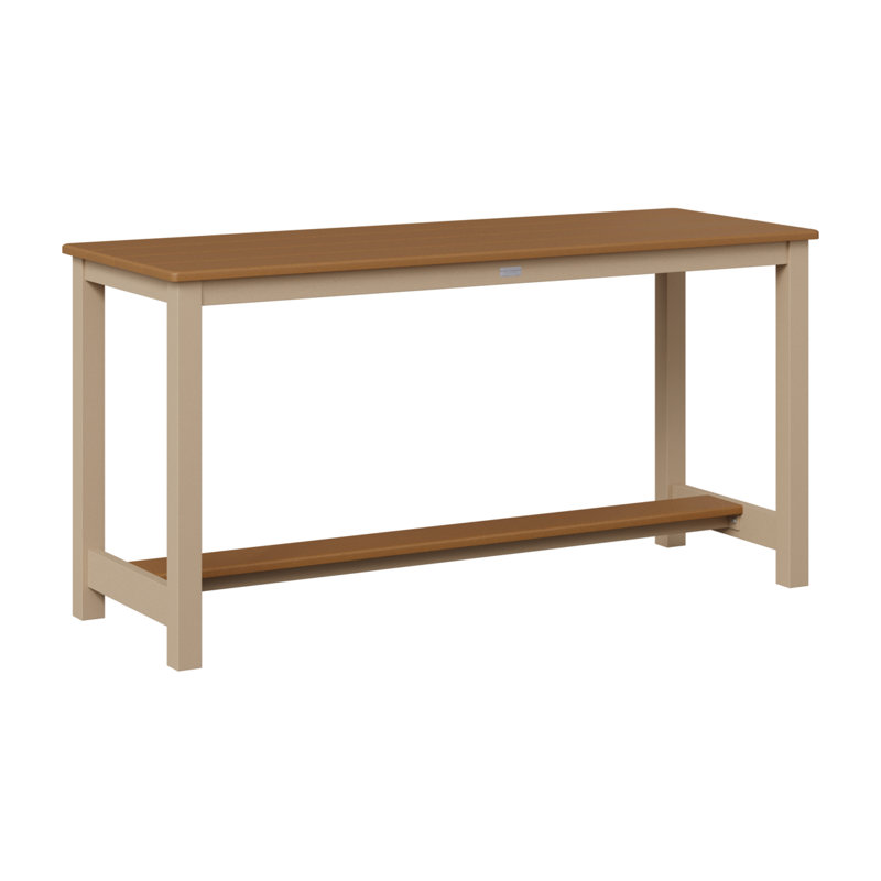 Balcony Outdoor Rectangle Dining Table, Sahara Speckle, Cedar