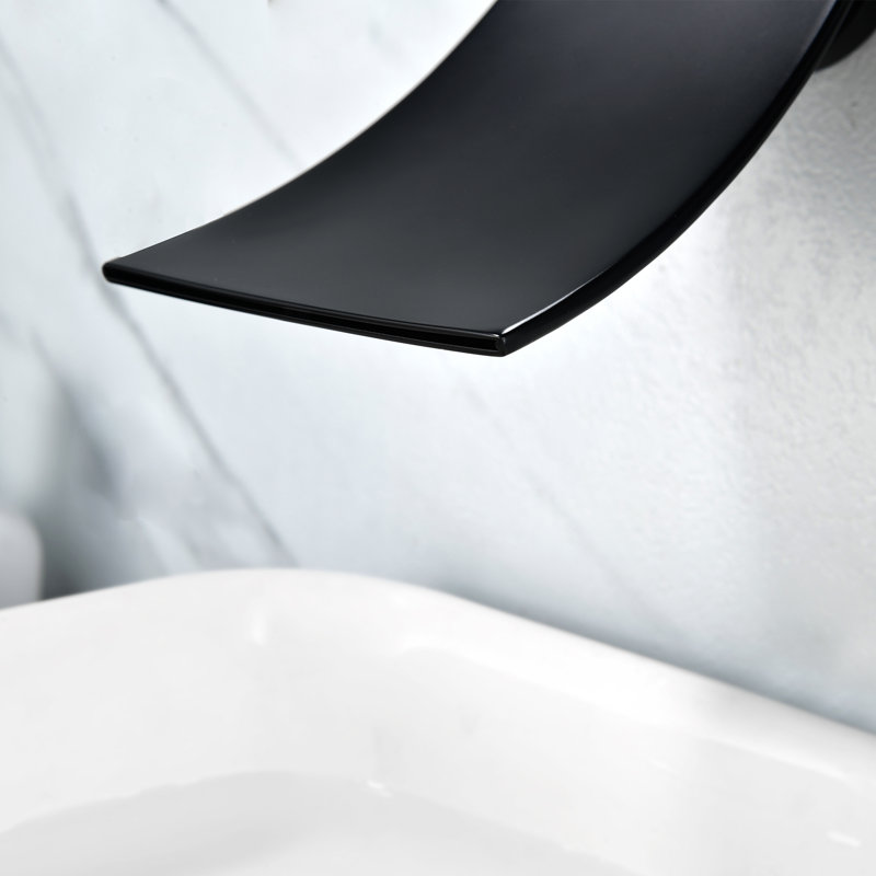 Wall Mounted Optional Single-handle Bathroom Faucet, Matte Black