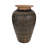 Handcrafted Decorative Terracotta & Rattan Table Vase with Artisan Texture - Modern Black Flower Vase for Home Decor, Sculptural Accent Vase for Fresh or Faux Arrangements - Durable Decorative Vase with Bold Round Silhouette, 19", Black & Brown