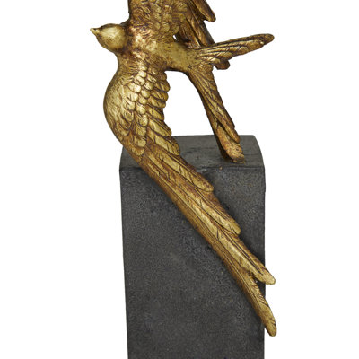 Polystone Bird Decorative Sculpture