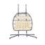 Chaise suspendue en rotin pour 2 personnes