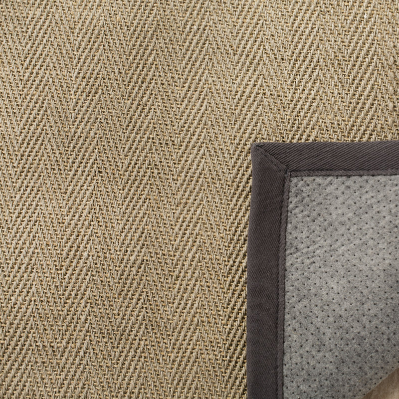 Campbellton Natural Fiber Sisal Pile Solid Color Rug, Rectangle 3' x 5'