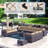 Demaio 14-Piece Rattan Sectional Seating Group With Cushions Modular Outdoor Furniture Set For Patio Garden And Poolside-2134560125