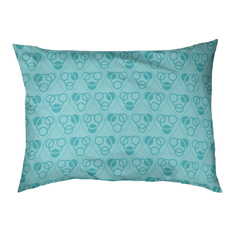 Coussin pour chien Chen, Bleu sarcelle, Grand (l 50 po x P 40 po x H 7 po)