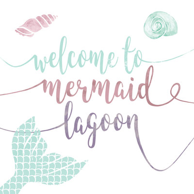 Welcome Mermaid Lagoon - Wrapped Canvas Print