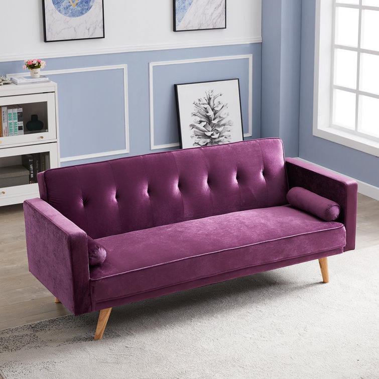 Angus Twin 71.6" Wide Tufted Back Convertible Sofa