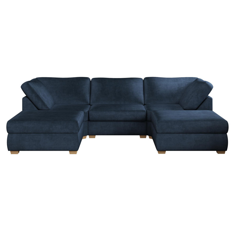 Nestle U Shape, Fixed Back, Royal Blue Polyester