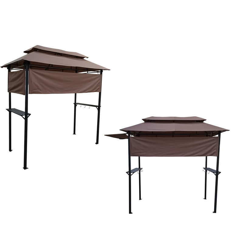 9.5 Ft. W x 5.5 Ft. D Steel Grill Gazebo