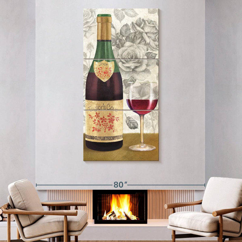 Vin et roses II, H 80 po x l 39 po
