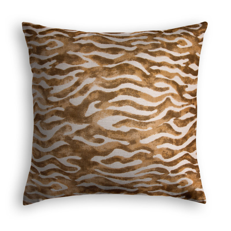 Animal Print Reversible Throw Pillow, Beige, 24"H x 24"W