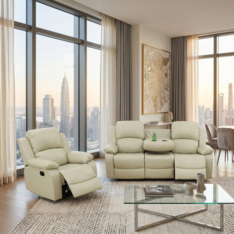 Canapé et fauteuil 2 pièces Oakling, Beige