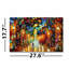 Paysage urbain vibrant sur toile