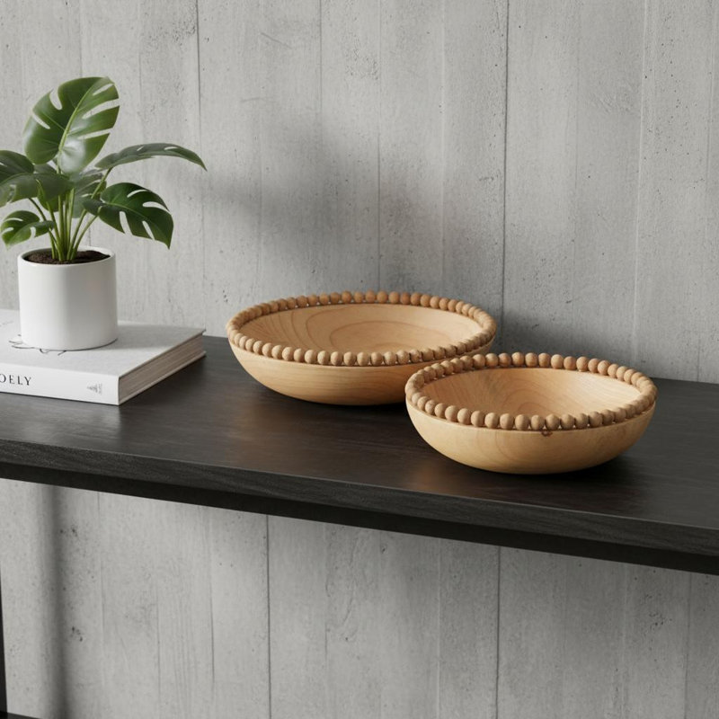 Bol rond 3 "en bois brun